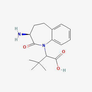 molecular formula C16H22N2O3 B1514235 2-((S)-3-Amino-2-oxo-2,3,4,5-tetrahydro-1H-benzo[b]azepin-1-yl)-3,3-dimethylbutanoic acid 