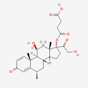 molecular formula C26H34O8 B15142442 6alpha-Methyl Prednisolone 17-hemisuccinate-d4 