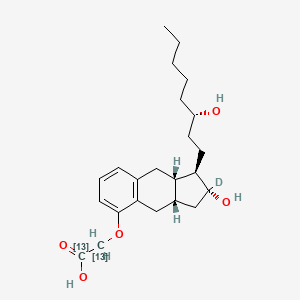 molecular formula C23H34O5 B15142471 Treprostinil-13C2,d1 