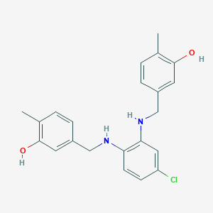 molecular formula C22H23ClN2O2 B15142488 5-[[4-Chloro-2-[(3-hydroxy-4-methylphenyl)methylamino]anilino]methyl]-2-methylphenol 