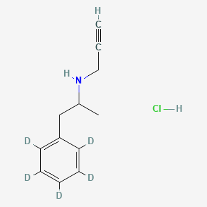 molecular formula C12H16ClN B15142494 (1-Phenylpropan-2-yl)(prop-2-yn-1-yl)amine-d5 (hydrochloride) 