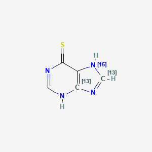 6-Mercaptopurine-13C2,15N (major)