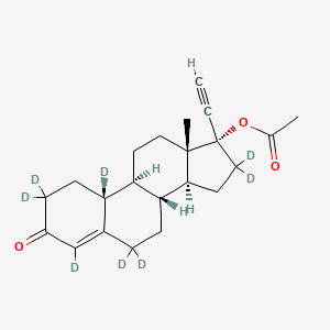 molecular formula C22H28O3 B15142522 Norethindrone Acetate-D8 