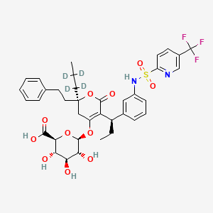 molecular formula C37H41F3N2O11S B15142530 Tipranavir beta-D-Glucuronide-d4 