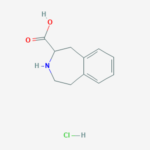 molecular formula C11H14ClNO2 B1514256 2,3,4,5-tetrahydro-1H-3-benzazepine-2-carboxylic acid hydrochloride 