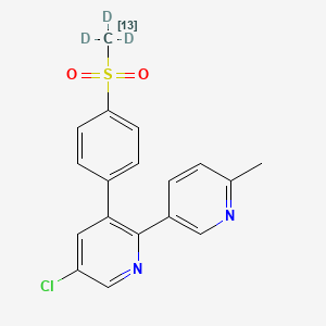 molecular formula C18H15ClN2O2S B15142581 Etoricoxib-13C,d3 