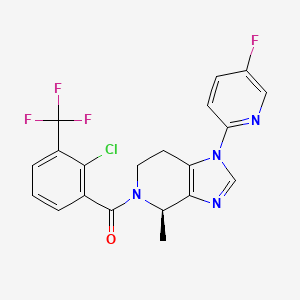 molecular formula C20H15ClF4N4O B15142703 (R)-(2-Chloro-3-(trifluoromethyl)phenyl)(1-(5-fluoropyridin-2-yl)-4-methyl-1,4,6,7-tetrahydro-5h-imidazo[4,5-c]pyridin-5-yl)methanone 