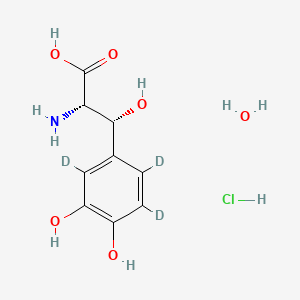 molecular formula C9H14ClNO6 B15142767 DL-threo-Droxidopa-d3 Hydrochloride Salt Hydrate 