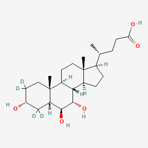 molecular formula C24H40O5 B15142878 alpha-Muricholic acid-d4 