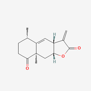 molecular formula C15H18O3 B15142935 (3aR,5S,8aR,9aR)-5,8a-dimethyl-3-methylidene-3a,5,6,7,9,9a-hexahydrobenzo[f][1]benzofuran-2,8-dione 