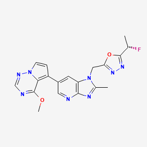 2-[(1S)-1-fluoroethyl]-5-[[6-(4-methoxypyrrolo[2,1-f][1,2,4]triazin-5-yl)-2-methylimidazo[4,5-b]pyridin-1-yl]methyl]-1,3,4-oxadiazole