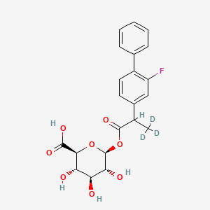 molecular formula C21H21FO8 B15143004 Flurbiprofen acyl-|A-D-glucuronide-d3 