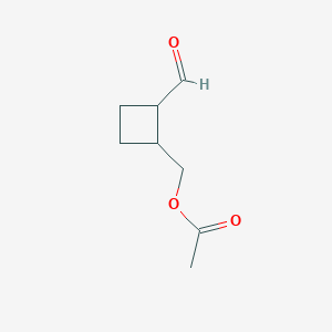 molecular formula C8H12O3 B1514306 (2-Formylcyclobutyl)methyl acetate 