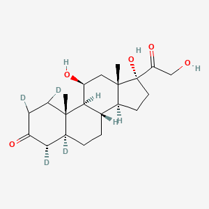 molecular formula C21H32O5 B15143068 5|A-Pregnan-11|A,17|A,21-triol-3,20-dione-1,2,4,5-d4 