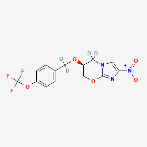 (6S)-5,5-dideuterio-6-[dideuterio-[4-(trifluoromethoxy)phenyl]methoxy]-2-nitro-6,7-dihydroimidazo[2,1-b][1,3]oxazine