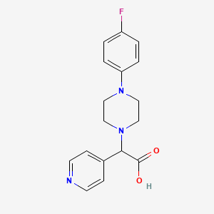 molecular formula C17H18FN3O2 B1514310 [4-(4-Fluoro-phenyl)-piperazin-1-YL]-pyridin-4-YL-acetic acid 