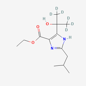 molecular formula C13H22N2O3 B15143108 4-[1-Hydroxy-1-(methylethyl-d6)]-2-isobutyl-1H-imidazole-5-carboxylic Acid Ethyl Ester 