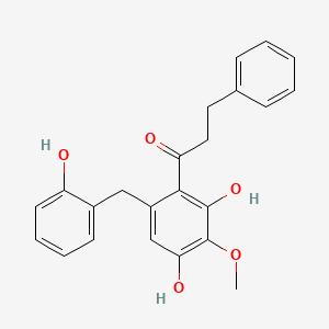 1-[2,4-Dihydroxy-6-[(2-hydroxyphenyl)methyl]-3-methoxyphenyl]-3-phenylpropan-1-one