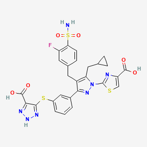 molecular formula C27H22FN7O6S3 B15143159 Ldha-IN-5 