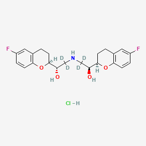 molecular formula C22H26ClF2NO4 B15143194 (-)-Nebivolol-d4 Hydrochloride 