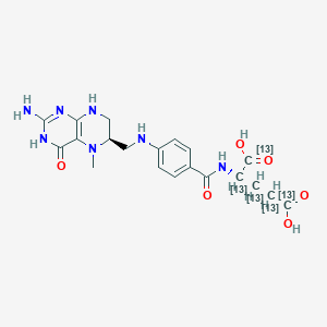 (2S)-2-[[4-[[(6R)-2-amino-5-methyl-4-oxo-3,6,7,8-tetrahydropteridin-6-yl]methylamino]benzoyl]amino](1,2,3,4,5-13C5)pentanedioic acid