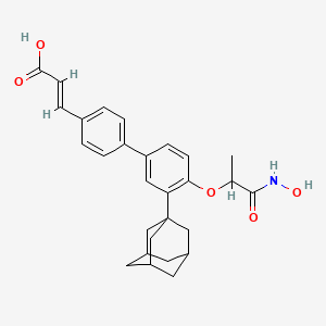 (E)-3-[4-[3-(1-adamantyl)-4-[1-(hydroxyamino)-1-oxopropan-2-yl]oxyphenyl]phenyl]prop-2-enoic acid