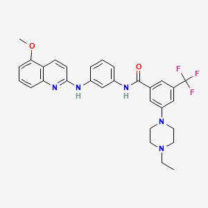 molecular formula C30H30F3N5O2 B15143322 Braf V600E/craf-IN-2 