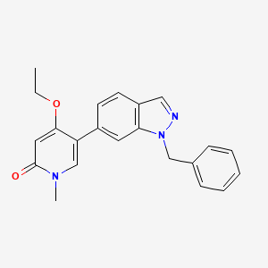 molecular formula C22H21N3O2 B15143341 BRD4 Inhibitor-15 