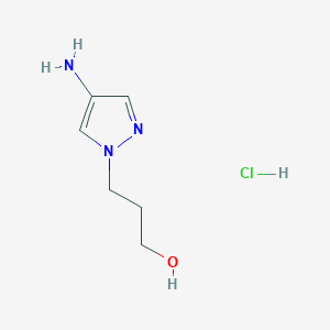 molecular formula C6H12ClN3O B1514335 3-(4-Amino-pyrazol-1-yl)propan-1-ol hydrochloride 