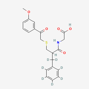 molecular formula C21H23NO5S B15143368 Thiorphan methoxyacetophenone derivative-d7 