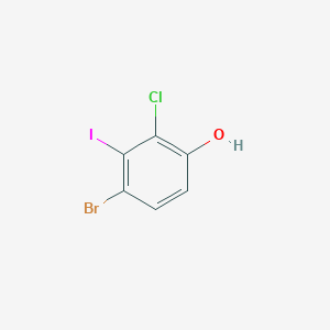 molecular formula C6H3BrClIO B1514342 4-Bromo-2-chloro-3-iodophenol 