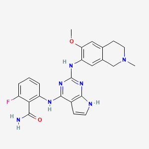 molecular formula C24H24FN7O2 B15143452 IGF-1R inhibitor-2 