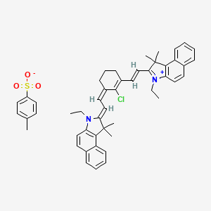 molecular formula C49H51ClN2O3S B1514347 2-[2-[2-Chloro-3-[2-(3-ethyl-1,3-dihydro-1,1-dimethyl-2h-benz[e]indol-2-ylidene)ethylidene]-1-cyclohexen-1-yl]ethenyl]-3-ethyl-1,1-dimethyl-1h-benz[e]indolium 4-methylbenzenesulfonate 