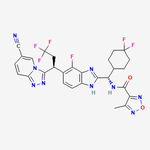 molecular formula C28H23F6N9O2 B15143498 IL-17 modulator 5 