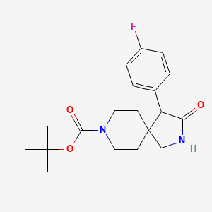 Tert-butyl 4-(4-fluorophenyl)-3-oxo-2,8-diazaspiro[4.5]decane-8-carboxylate
