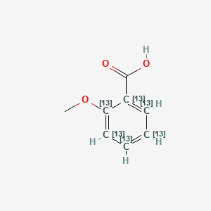 molecular formula C8H8O3 B15143581 6-methoxy(1,2,3,4,5,6-13C6)cyclohexa-1,3,5-triene-1-carboxylic acid 