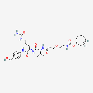 molecular formula C32H50N6O8 B15143594 TCO-PEG1-Val-Cit-PABC-OH 