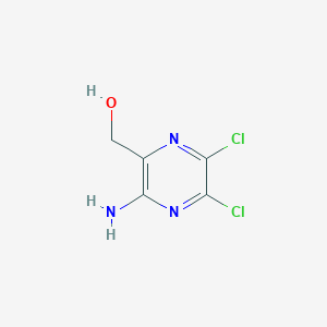 molecular formula C5H5Cl2N3O B151436 (3-氨基-5,6-二氯吡嗪-2-基)甲醇 CAS No. 95037-20-0