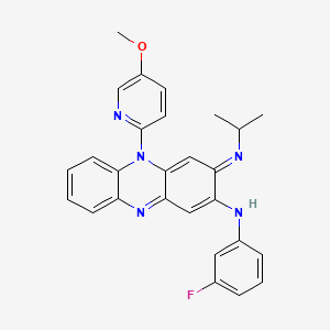 molecular formula C27H24FN5O B15143635 Antiviral agent 15 