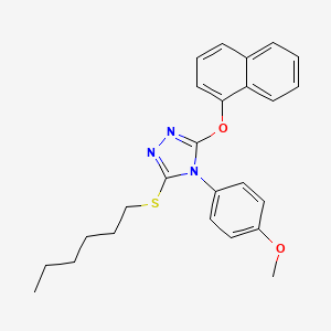 3-Hexylsulfanyl-4-(4-methoxyphenyl)-5-naphthalen-1-yloxy-1,2,4-triazole