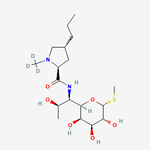 molecular formula C18H34N2O6S B15143663 (2S,4R)-N-[(1R,2R)-2-hydroxy-1-[(2R,3R,4S,5R,6R)-3,4,5-trihydroxy-6-methylsulfanyloxan-2-yl]propyl]-4-propyl-1-(trideuteriomethyl)pyrrolidine-2-carboxamide 