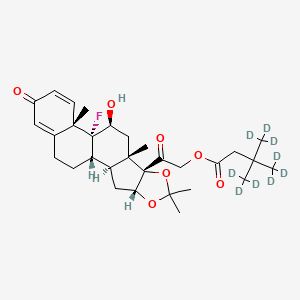 molecular formula C30H41FO7 B15143718 Triamcinolone hexacetonide-d9 