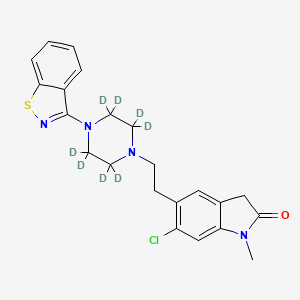 molecular formula C22H23ClN4OS B15143723 N-Methyl Ziprasidone-d8 