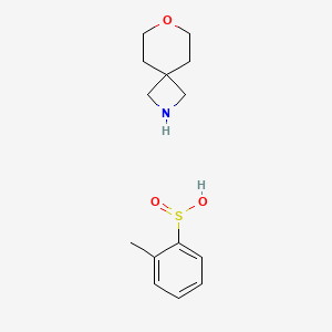 molecular formula C14H21NO3S B1514373 Benzenesulfinic acid, 2-Methyl-, coMpd. with 7-oxa-2-azaspiro[3.5]nonane (1:1) 
