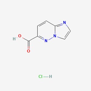 molecular formula C7H6ClN3O2 B1514376 Imidazo[1,2-b]pyridazine-6-carboxylic acid hydrochloride 