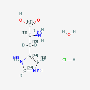 L-Histidine-13C6,15N3,d5 (hydrochloride hydrate)