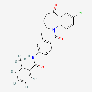 molecular formula C26H23ClN2O3 B15143763 5-Dehydro Tolvaptan-d7 