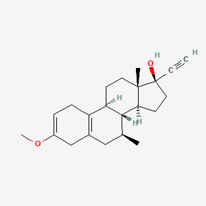 molecular formula C22H30O2 B1514378 (7S,8R,9S,13S,14S,17R)-17-Ethynyl-3-methoxy-7,13-dimethyl-4,6,7,8,9,11,12,14,15,16-decahydro-1H-cyclopenta[a]phenanthren-17-ol CAS No. 32297-44-2