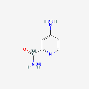 molecular formula C6H7N3O B15143801 4-Aminopicolinamide-13C,15N2 