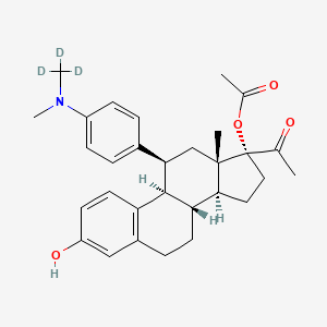 (11beta)-17-(Acetyloxy)-11-[4-(dimethylamino)phenyl]-3-hydroxy-19-norpregna-1,3,5(10)-trien-20-one-d3